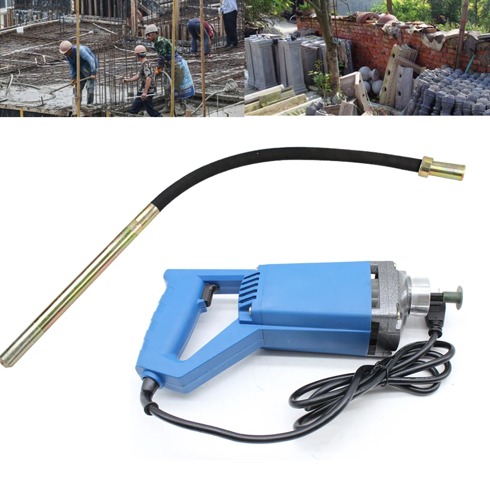 Handheld 800W Electric Concrete Vibrating Tool Blue Pure Copper Motor for Cement-pouring Operations