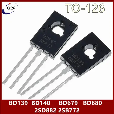 20 pièces TO-126 D882 (10 pièces 2SD882 + 10 pièces 2SB772 ) BD139 BD140 ( 10 pièces BD139 + 10 pièces BD140 ) (10 pièces BD679 + 10 pièces BD680 ) TO-126