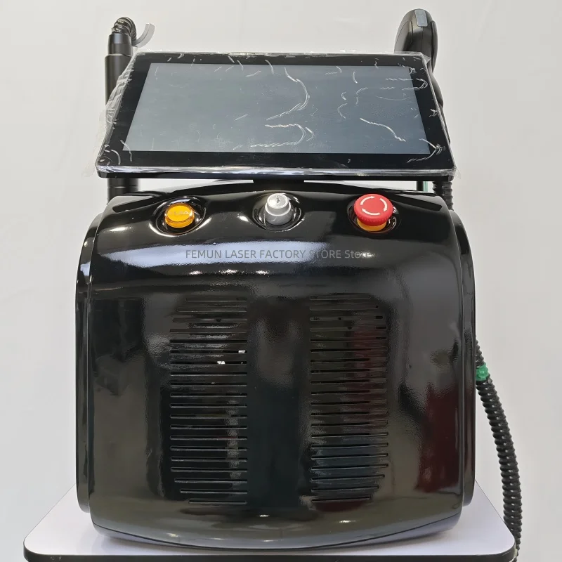 2in1 سوبرانو التيتانيوم الجليد البلاتين ديود 755 808 1064nm 3 الطول الموجي الليزر ND: YAG آلة آلة إزالة الشعر غير مؤلم 2024