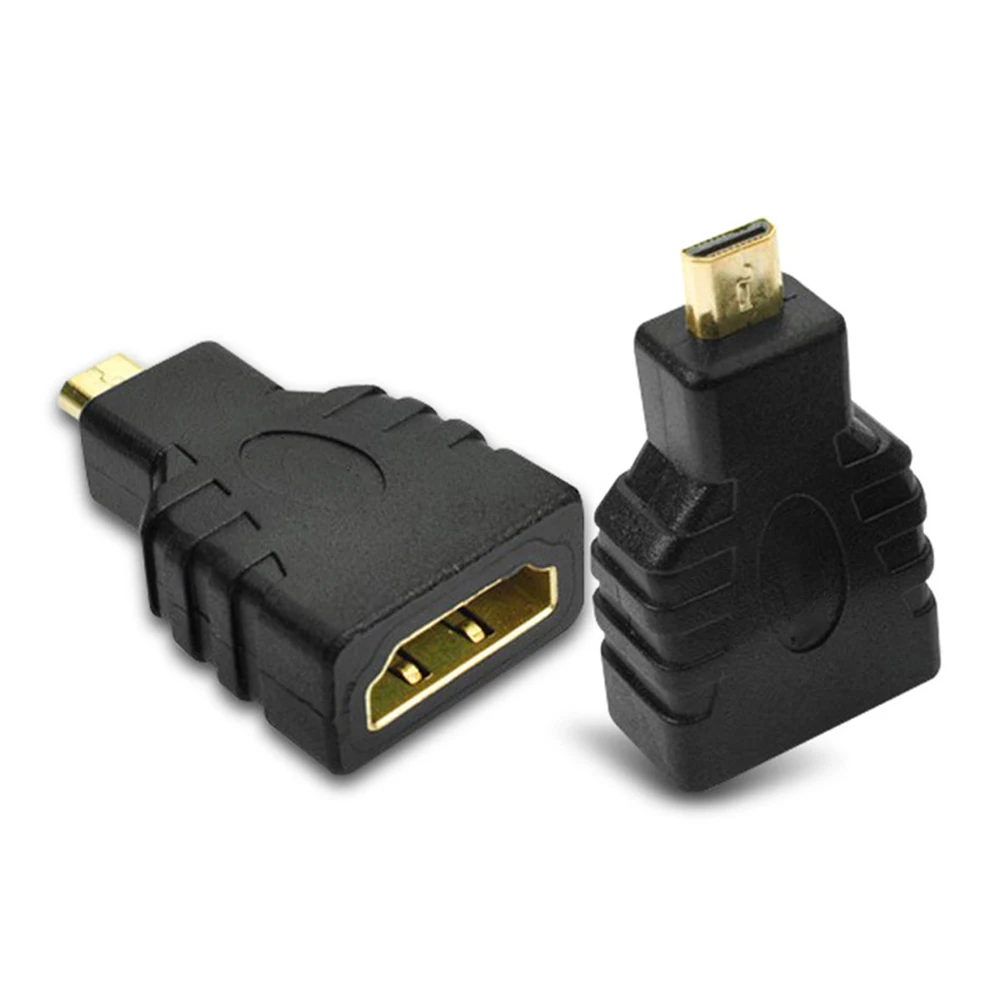 2 sztuk Micro HDMI-kompatybilny z HDMI kompatybilny Adapter złącze męskie do żeńskiego konwerter pozłacane się z takim rozszerzeniem HDTV kamery