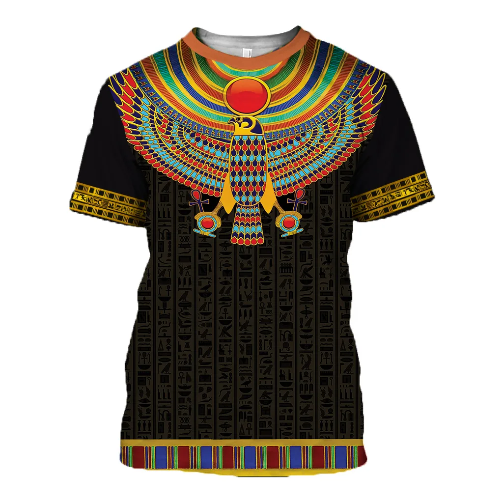 T-shirt manches courtes unisexe, estival et décontracté, avec impression 3D du dieu égyptien Œil d\'Horus, Harajuku, 2023