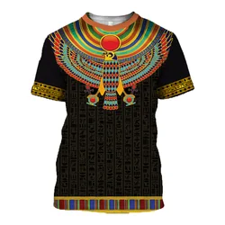 T-shirt manches courtes unisexe, estival et décontracté, avec impression 3D du dieu égyptien Œil d'Horus, Harajuku, 2023