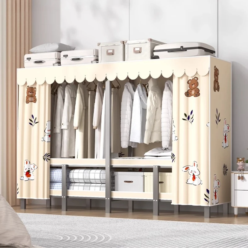 خزائن ملابس معلقة كبيرة من القماش عرض منزل للبالغين خزانة قابلة للطي منظم غرفة النوم أثاث Roupeiros De Quarto #1