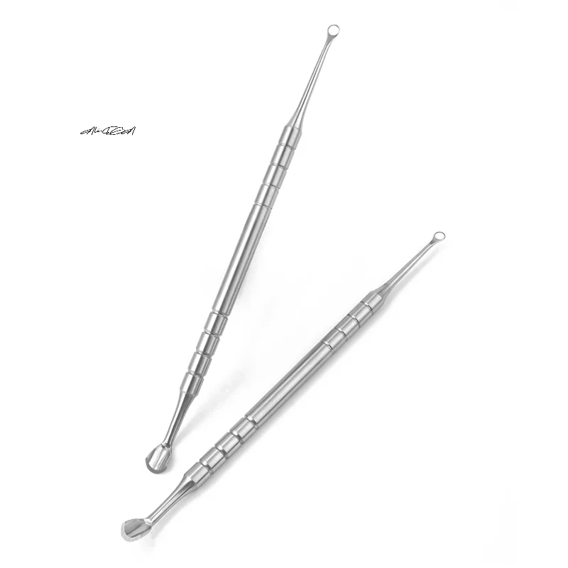 1 Stück Edelstahl doppelseitiges Nagelpflegewerkzeug Nagelhautschieber Entferner Maniküre Reiniger Kreis & Hufeisenkopf