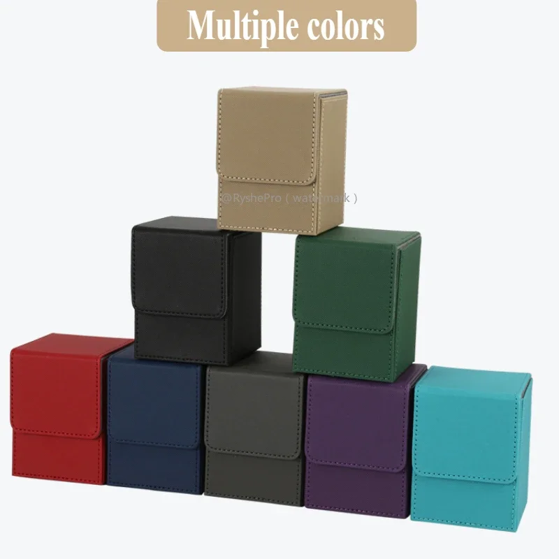 Trading Card Storage Box for 100+Single Sleeved Cards with 2 Dividers Commander Deck Box Compatible with Mtg Card Case