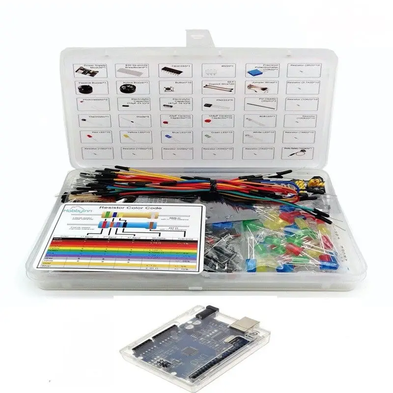 2023 830-hole bread board is suitable for UNO R3 component package starter kit with motherboard.