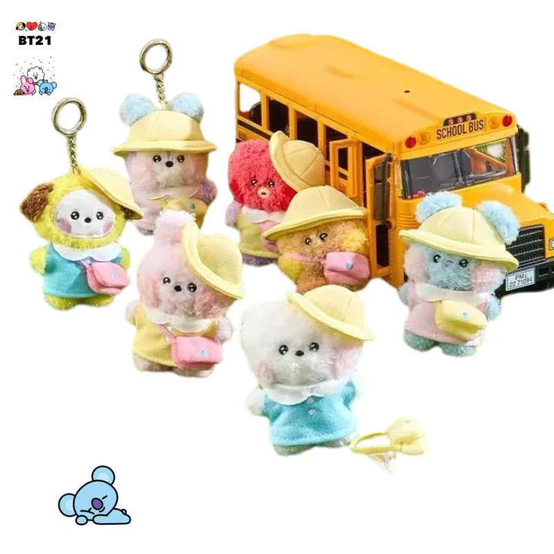 

BT21 Cooky Tata Koya RJ Shooky Man Chimmy Cute Cartoon Spring Outing Series Plush Keychain Pendant Bag Pendant Couple Gift