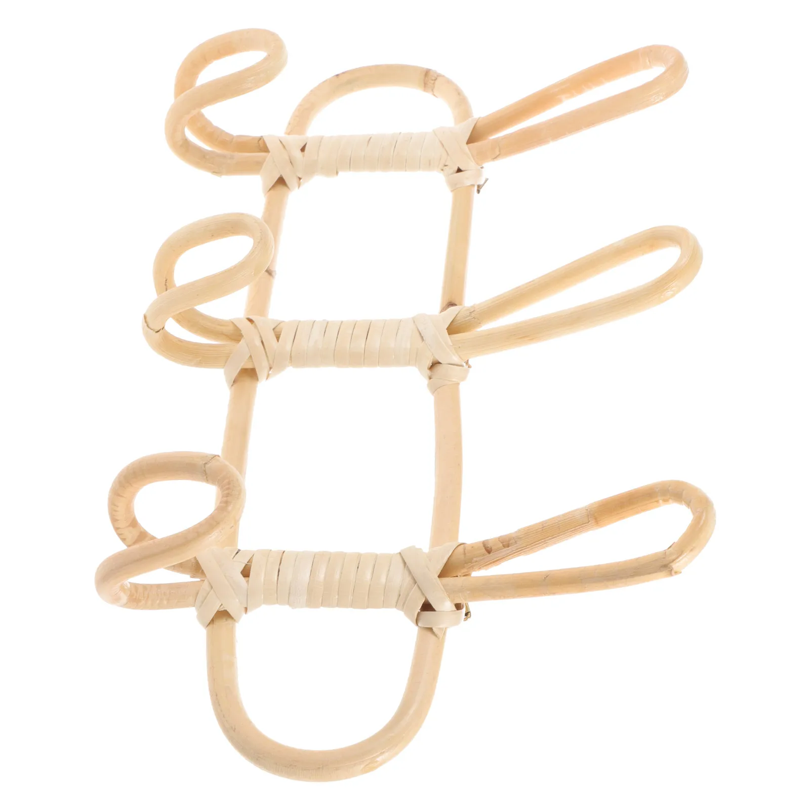 

Rattan Hooks 3 Natural Color Wall Mounted Towel Hanger Bathroom Storage Solution Bedroom Decor Woven Rattan Sturdy
