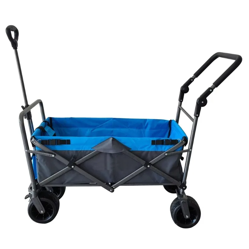 120Kg Portable Folding Cart Cart All Terrain 4 Wheels Practical Beach Camping Wagon Customizable Versatile