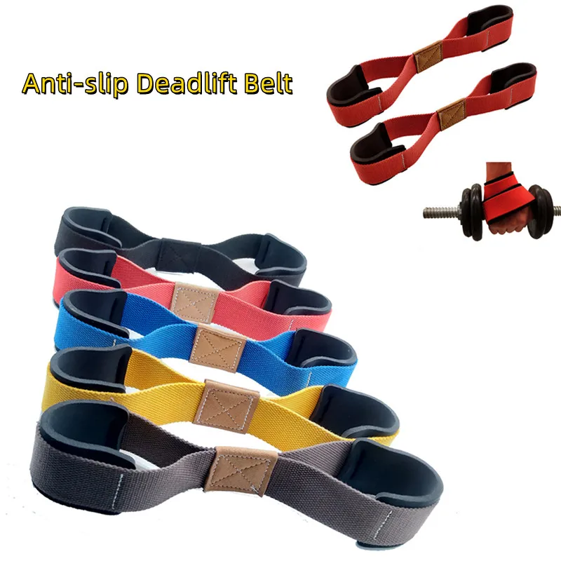 Body Buildingweight Lifting Hand Wrist Belt Hard Pull 8-shaped Booster Belt Anti-slip Pull-up Barbell Auxiliary Belt Gym Straps