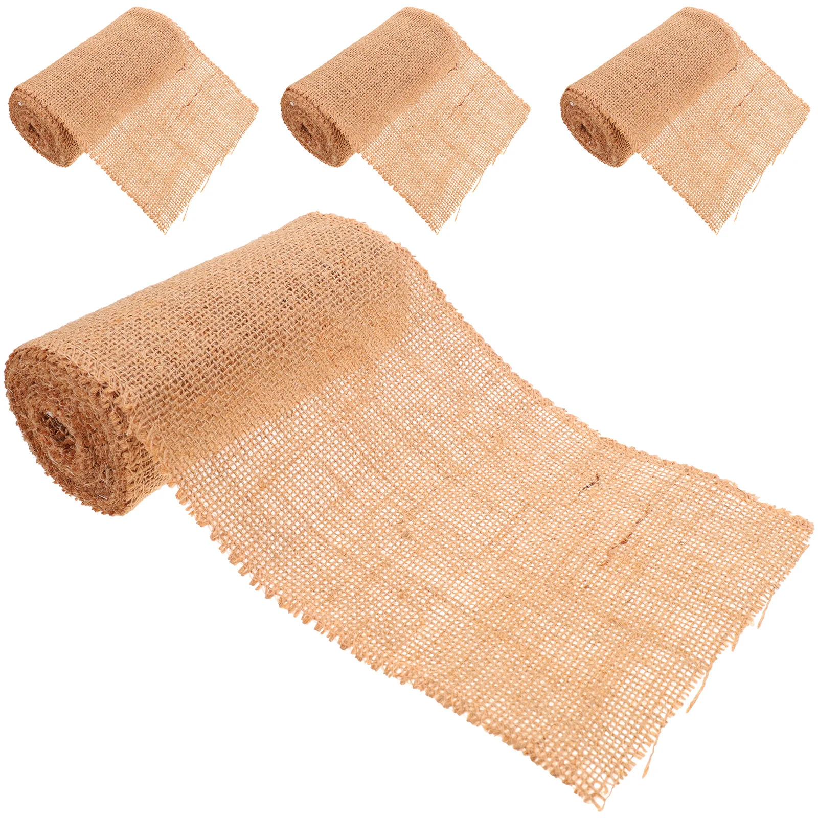 

4 Rolls 15cm Wide 3m Jute Tree Protection Cover Plants Freeze Proof Drought Resistant Heat Preservation Outdoor Tree