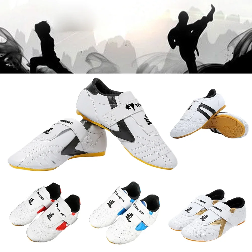 Breathable White Taekwondo Shoes Kung Fu Shoes Wushu Taichi Karate Martial Arts Wrestling Fighting Sneakers