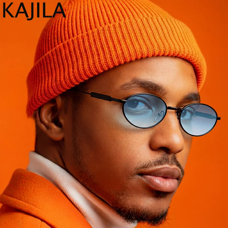 

Steampunk Small Oval Sunglasses Men 2026 Luxury Designer Trendy Y2K Punk Metal Frame Gradient Sun Glasses Retro Outdoor Shades