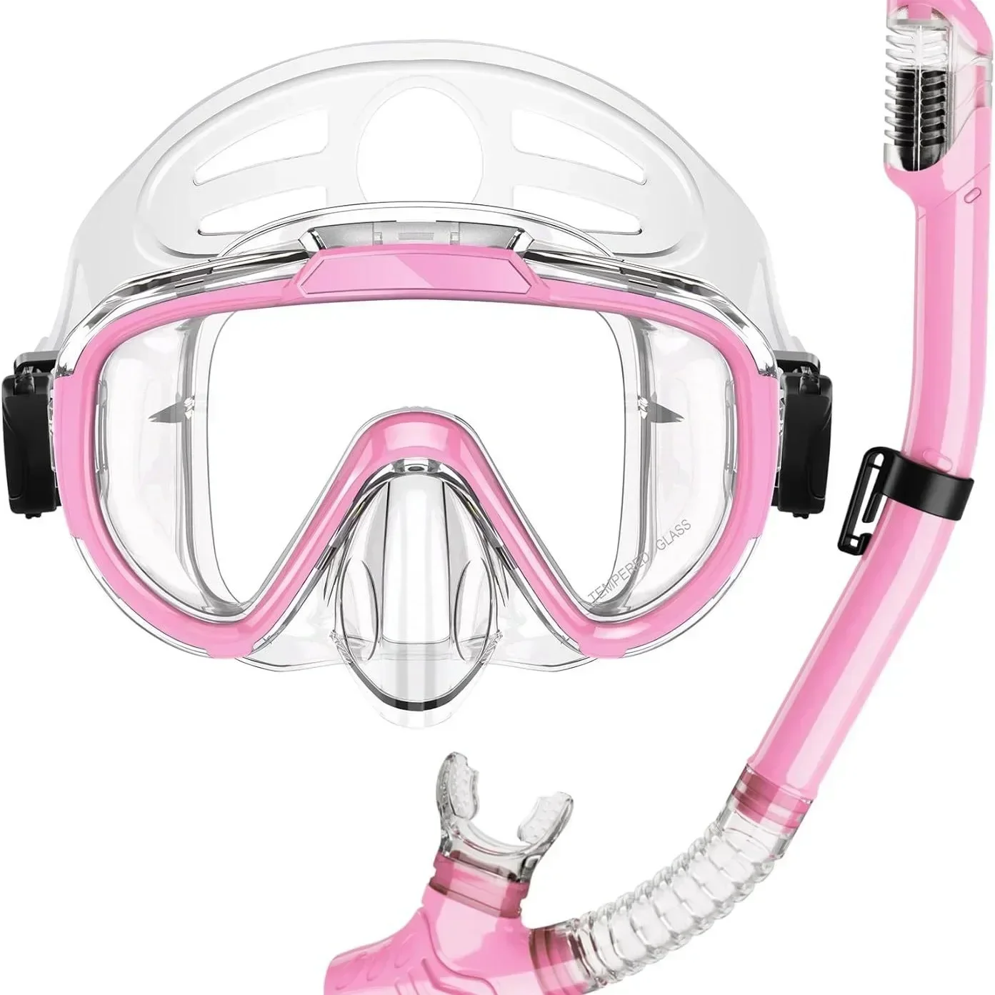 

Children's snorkeling set Tempered glass diving goggles Full dry snorkel Anti-fog diving goggles equipment for boys and girls