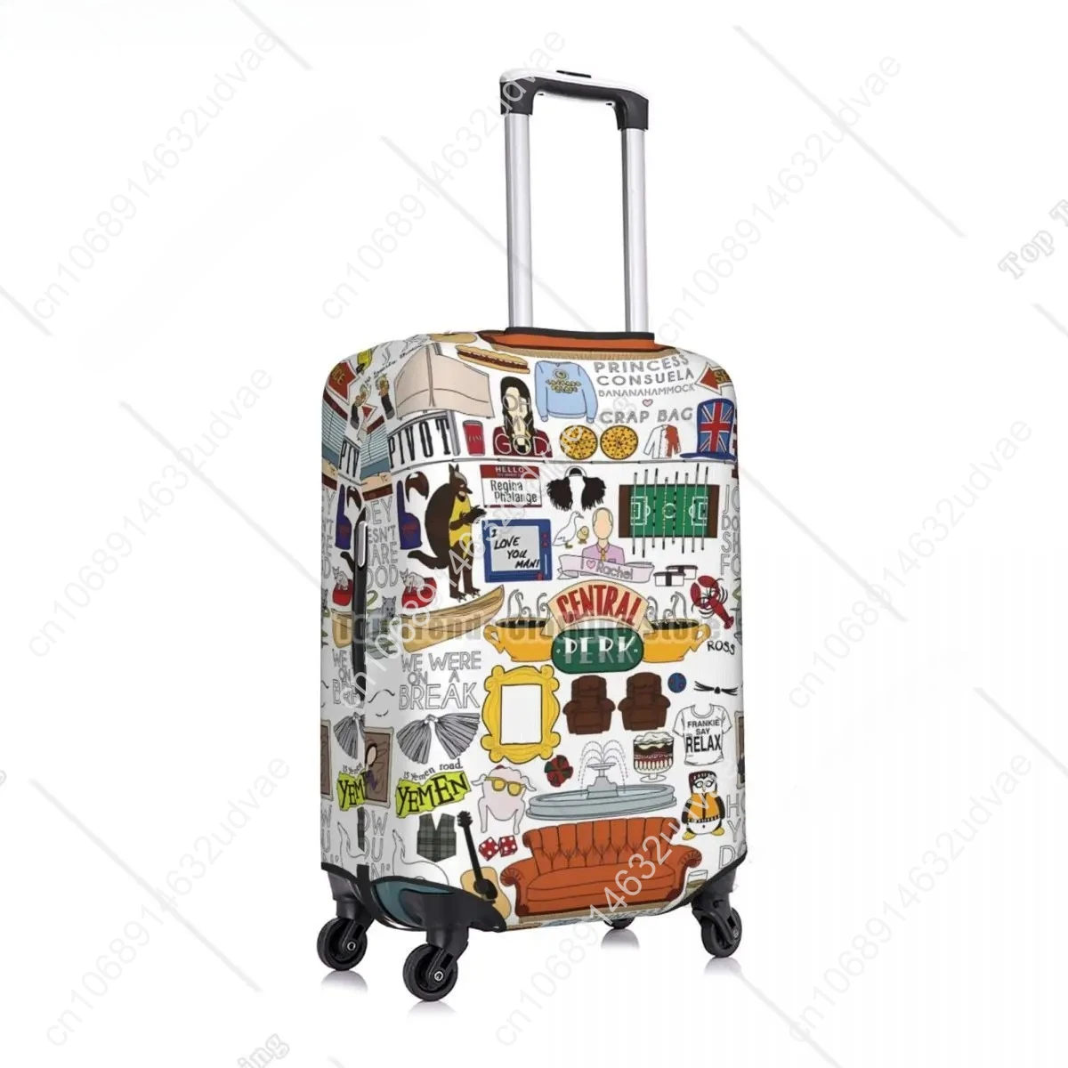 Friends Tv Show Print Suitcase Cover Travel Cruise Trip Holiday Elastic Luggage Case Protection