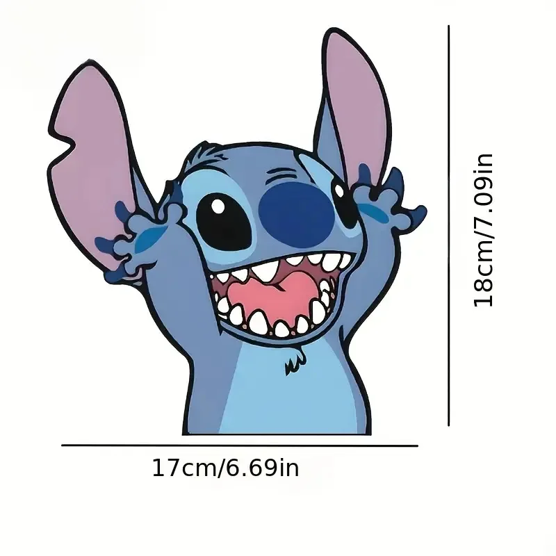Lilo & Stitch Cartoon Adesivi per auto Applique Finestra automatica Specchietto retrovisore Decalcomanie Parabrezza posteriore Anime Figure Decorazioni per auto Regali