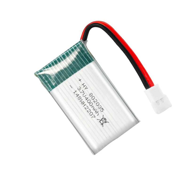 3,7 В 400 мАч 802035 Lipo аккумулятор для X4 H107 H31 KY101 E33C E33 U816A V252 H6C RC Drone запасная часть 3,7 В перезаряжаемая батарея