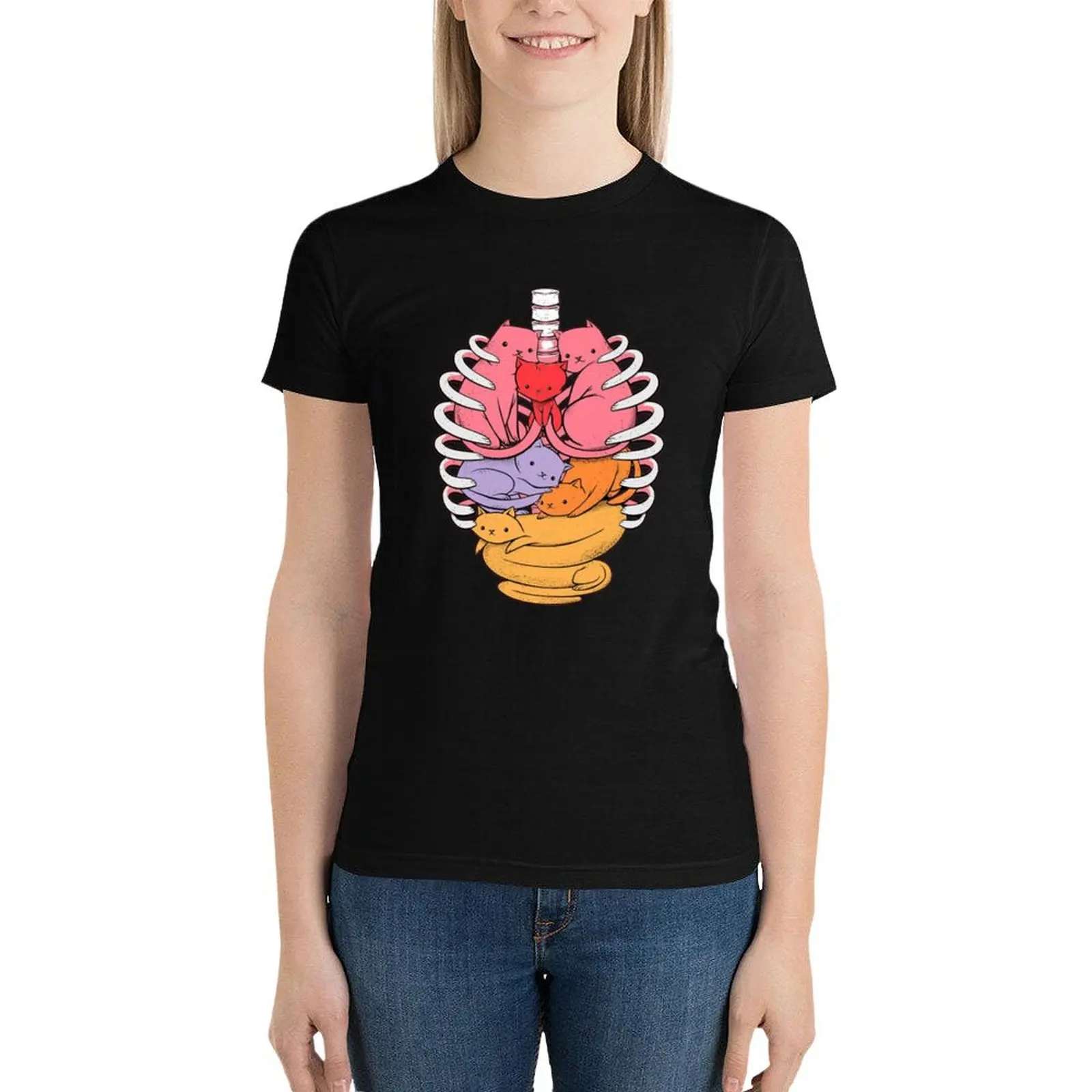 Organs made out of cats T-Shirt vintage clothes oversized Women t shirt