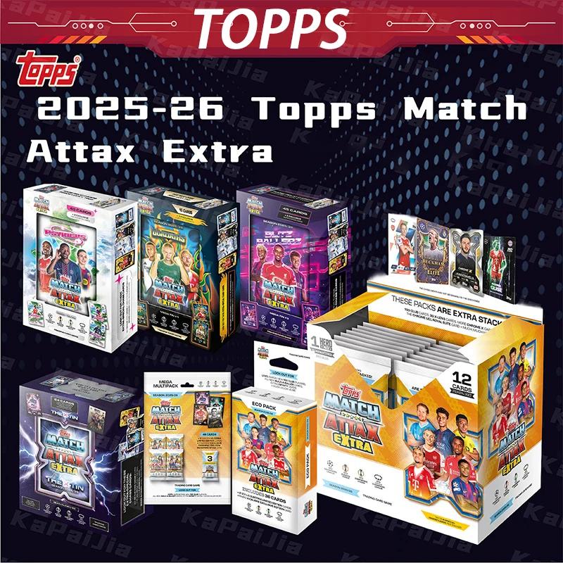 Topps UCC Match Attax Extra 2026 Mega Tin Goliaths Contient 48 cartes, dont 3 cartes Goliaths LE