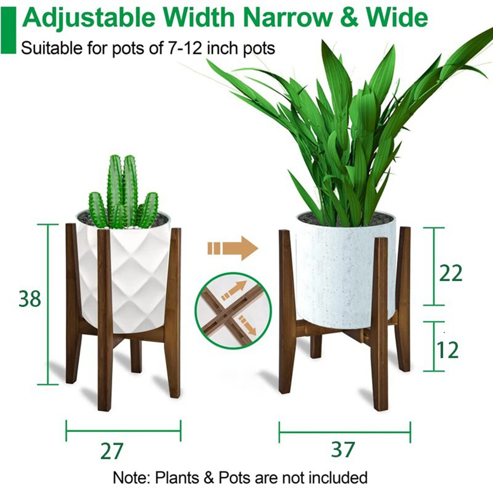 Plant Stand Solid Wood Item Stand Home Decor Flower Pot Stand,Heavy Duty,Holder Rack for Balcony Home Indoor Outdoor