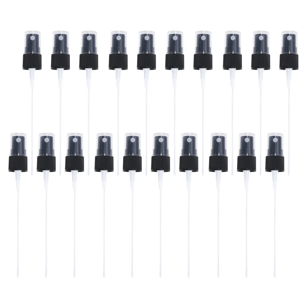 20Pcs 에센셜 오일 스프레이 탑 휴대용 교체 펌프 헤드 블랙 스프레이 헤드 스프레이 병 펌프 스프레이어 액세서리