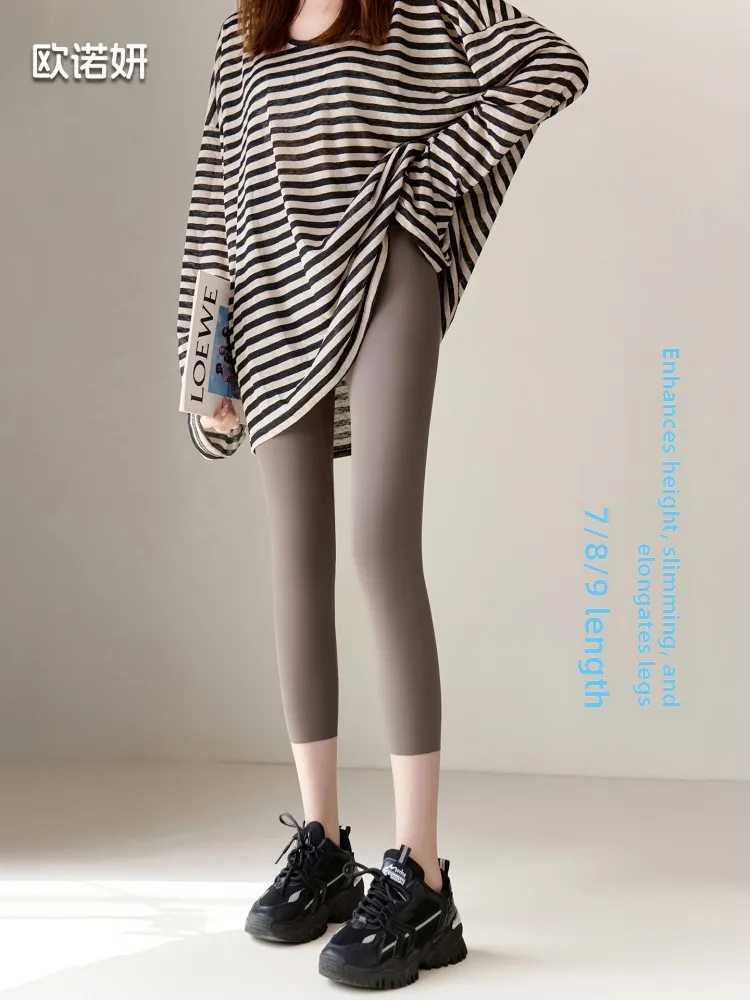 

Утягивающие летние тонкие брюки для йоги с высокой талией, женские базовые брюки из коровьей кожи с принтом Spor Bot для повседневной одежды