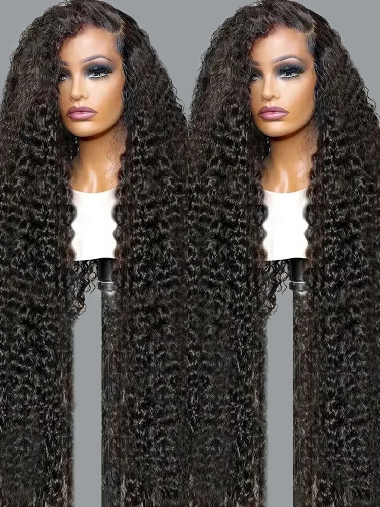 High Density 250% 30 40 Inch Deep Wave 13x6 HD Lace Front Human Hair Wig Loose Water Wave Curly 7x5 Glueless Human Hair Wig