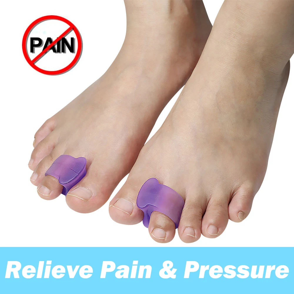 Pexmen separatori per dita 2/4 pezzi distanziali per dita in Gel spargitore per correttore di alluce per Bunions dita sovrapposte e cuscinetti per alleviare il dolore alla deriva