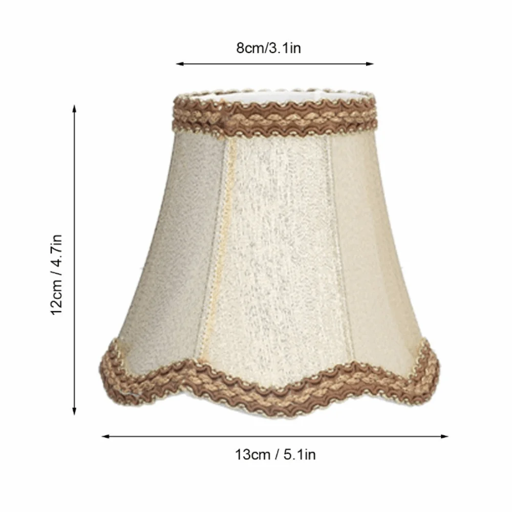 3PCS Simple Fabric Lampshade Clip On Design 4.7 inch Height Chandelier Lamp Shades Lamp Cover Indoor Lamp 5
