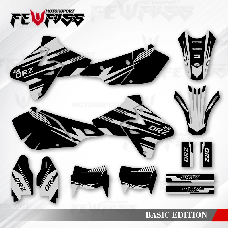 

Fewfuss Graphics Decals Stickers Motorcycle Background Custom For SUZUKI 1999 2000 2001 2002-2022 DRZ400-S-SM-E 400cc 007