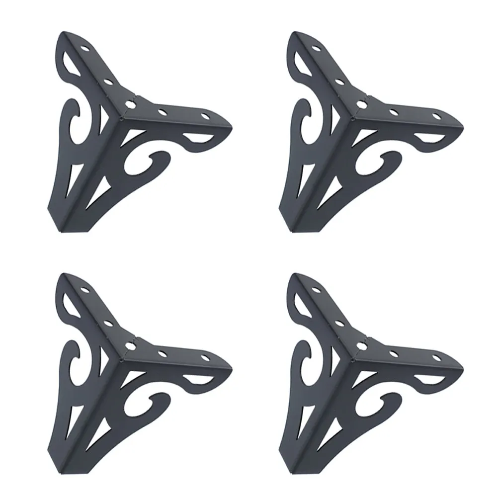 4Pcs High-Grade Iron Furniture Legs Triangular Cone Design Heavy Duty Table Sofa Cabinet Support Legs for Home Office Decor