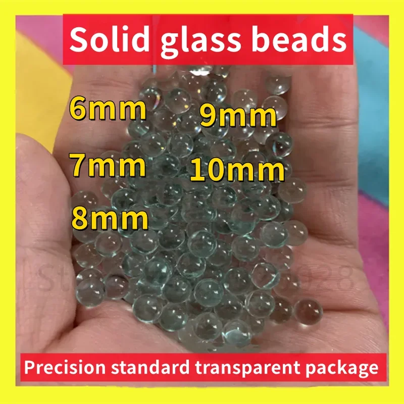 Glass Ball 100pcs 6mm-10mm Slingshot Ball Powerful Use for Shooting Transparent Solid Glass Ball Outdoor Hunting Catapult Access