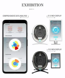 Mehrsprachiger 8-Spektrum-Gesichts-WLAN-SmartMirror-Scanner, 3D-Gesichtshautanalysator, digitaler Hautschönheitsanalysator-Tester