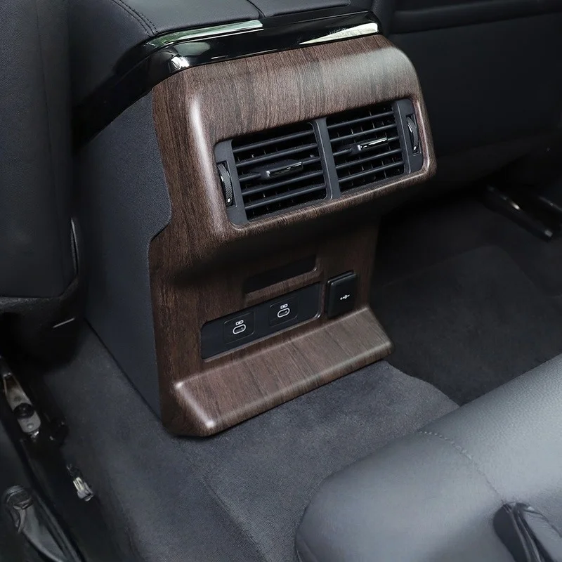 For Land Rover Range Rover VELAR 2024-2025 ABS Carbon Fiber Car Rear Row Air Conditioning Vent Frame Cover Trim Car Accessories