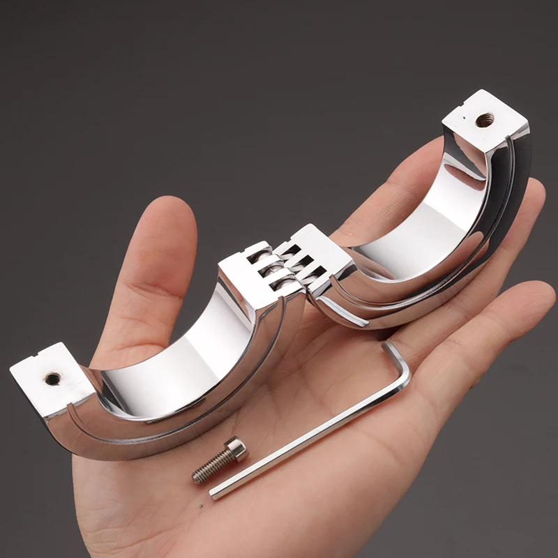 Three Layers Metal Cock Ring Metal Penis Stretcher Delay Time Testicles Enhance Erection Bondage Ejaculation Sex Toys For Men 18