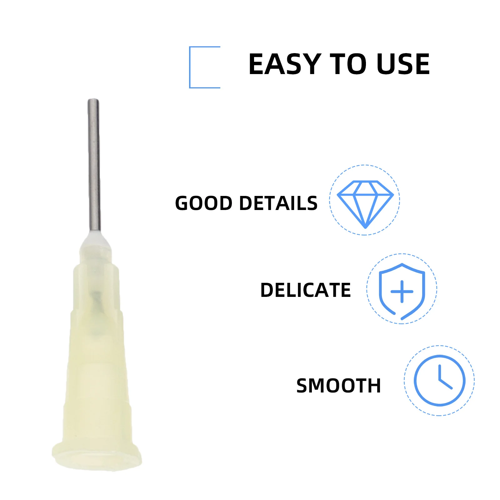 

100Pcs Glue Dispenser Needles Stainless Steel Threaded Blunt Tips Accurate Liquid Dispensing for Adhesive Use