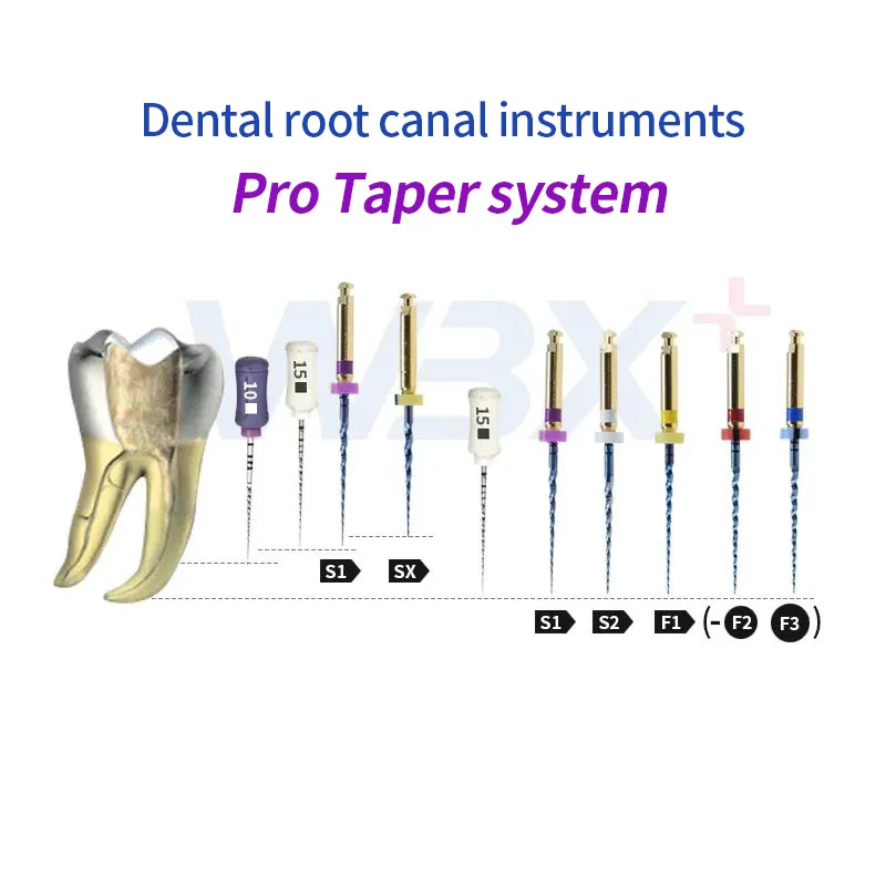 Dental Engine Rotary Files Endo NiTi Thermal Activation Rainbow Files 25mm 6pcs/Box