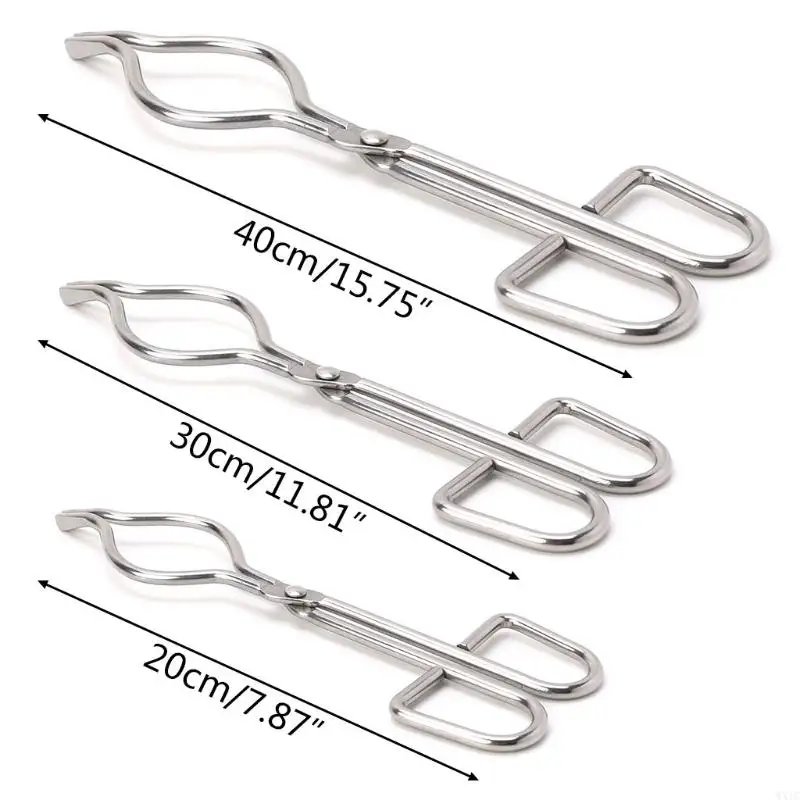 WXTC Foundry Tongs Stainless Steel Crucible Metal Refining Casting Tool Crucible Tongs Labwares Lab Tools