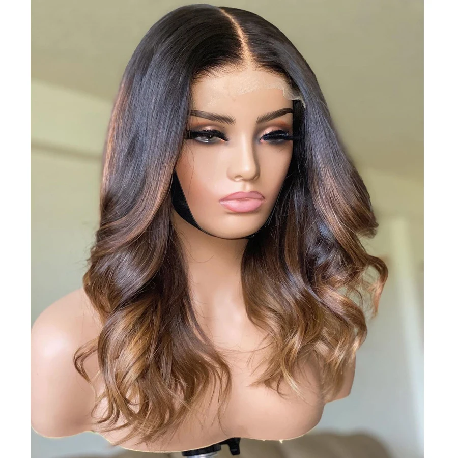 

Glueless Soft Ombre Honey Blonde Wave 30inch 5x5 Silk Base Jewish Human Hair Wig With Baby Hair HD Lace European Hair Preplucked