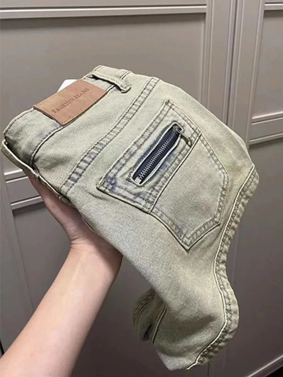 

High Waist Slim Fit Short Jeans Women's Summer Thin Straight Leg Wide Leg Pants Cool Feeling Cotton Stretch Denim Shorts