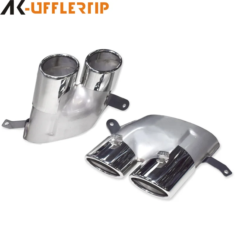 Suitable for 16 to 18 Audi A6A7 tail nozzle modified exhaust pipe S6S7 four-outlet round mouth tail throat welding-free