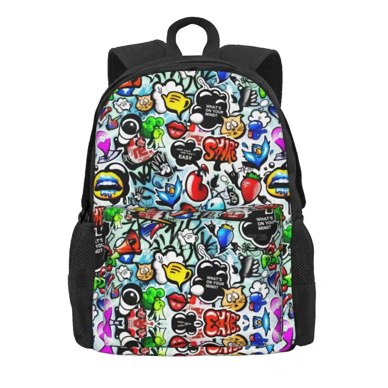 Graffiti Style Splash Hip Hop Colors Painter Color Hot Sale Schoolbag Backpack Fashion Bags Grafitti Street Art Cute 90S Girl