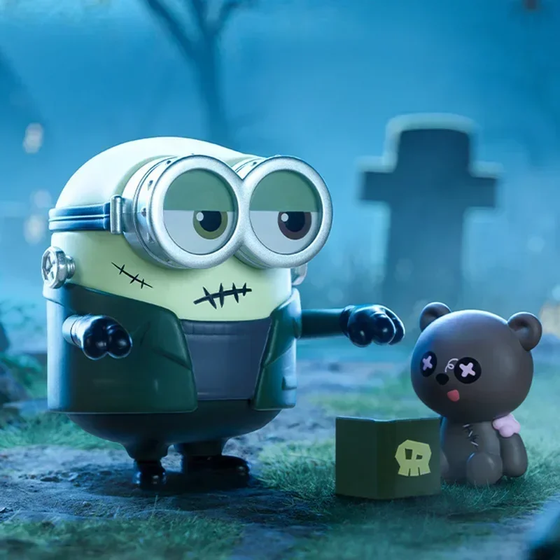 POP MART Minions Bedtime Stories door Bob en Tim Series Blind Box Mystery Box Guess Bag Speelgoed Pop Leuke Anime Figuur Desktop