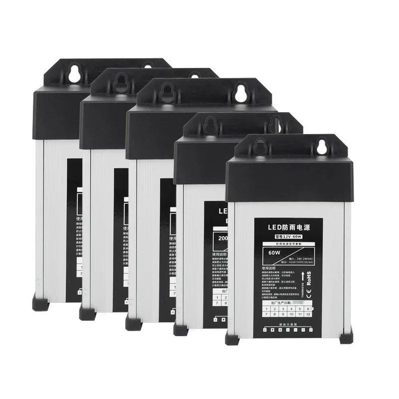 

LED rainproof switch power supply 5v12v24v400w200w300w outdoor transformer lightbox sign luminous words