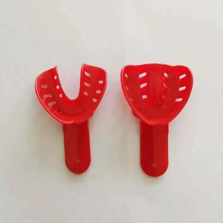 Einweg-Dentalabdrucklöffel aus Kunststoff, glatte, abgerundete Kanten, Dentalwerkzeuge für die Mundpflege, Zubehör für den täglichen Gebrauch in der Klinik – Detail 10