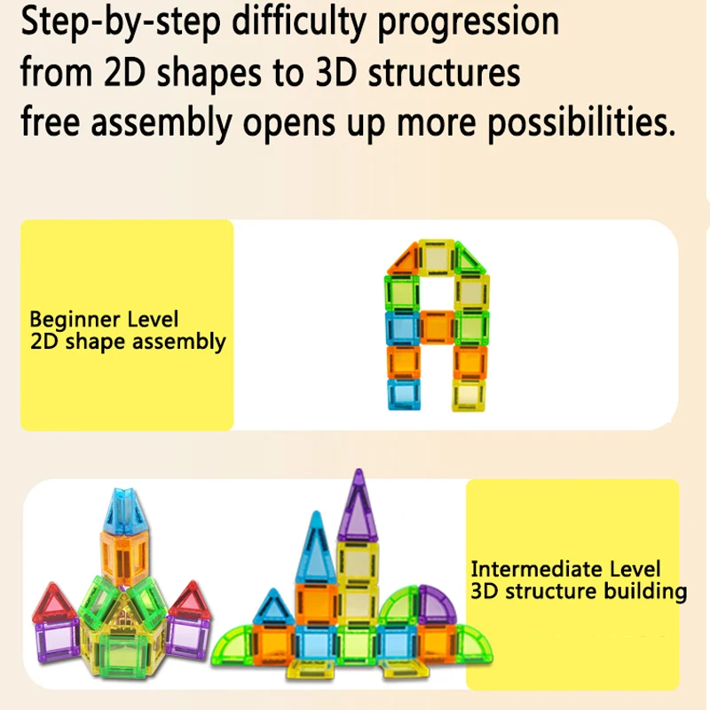 24-54 قطعة اللبنات المغناطيسية الصغيرة المغناطيس بلاط البناء الطوب لغز المحمولة مجموعة لعبة تعليمية للأطفال هدية