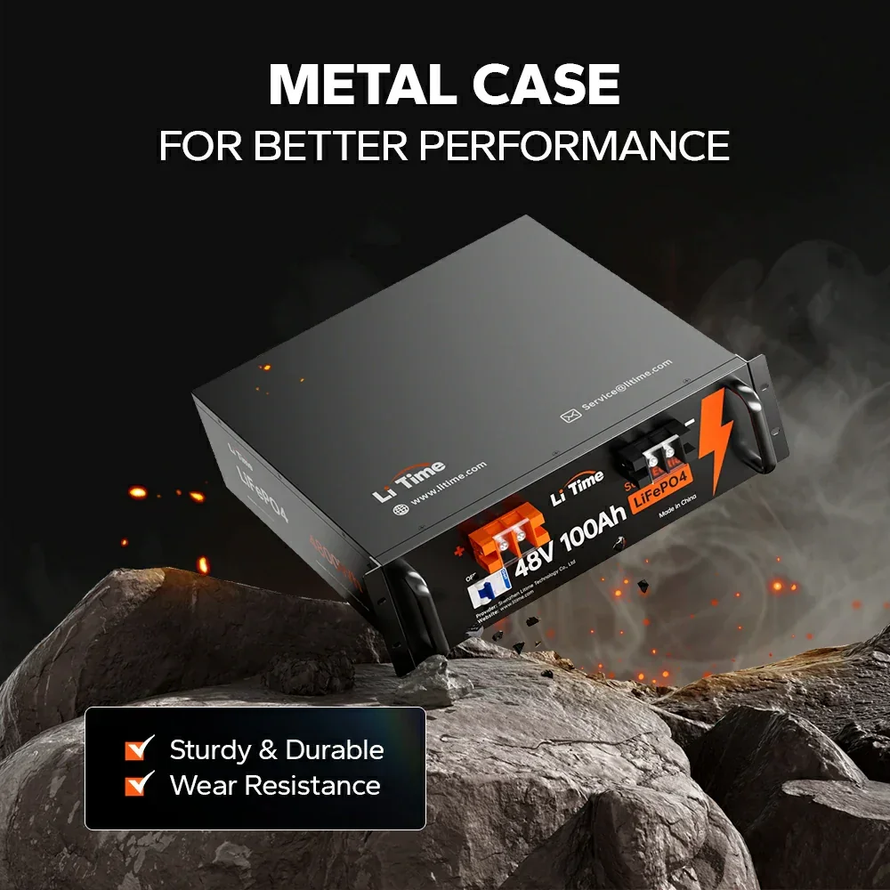 48V 100Ah 4800Wh Lithium-Ionen Akku Mit Langer Lebensdauer 6000 Zyklen Deep Cycle 5 Jahre Garantie BMS Batterie