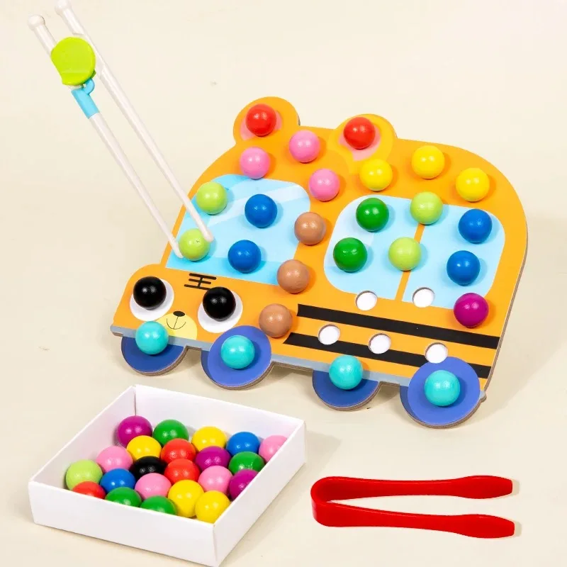 Clip Beads Color Classification Matching Toy Logic Concentration Fine Motor Training Game Montessori Educational Toys For Kids