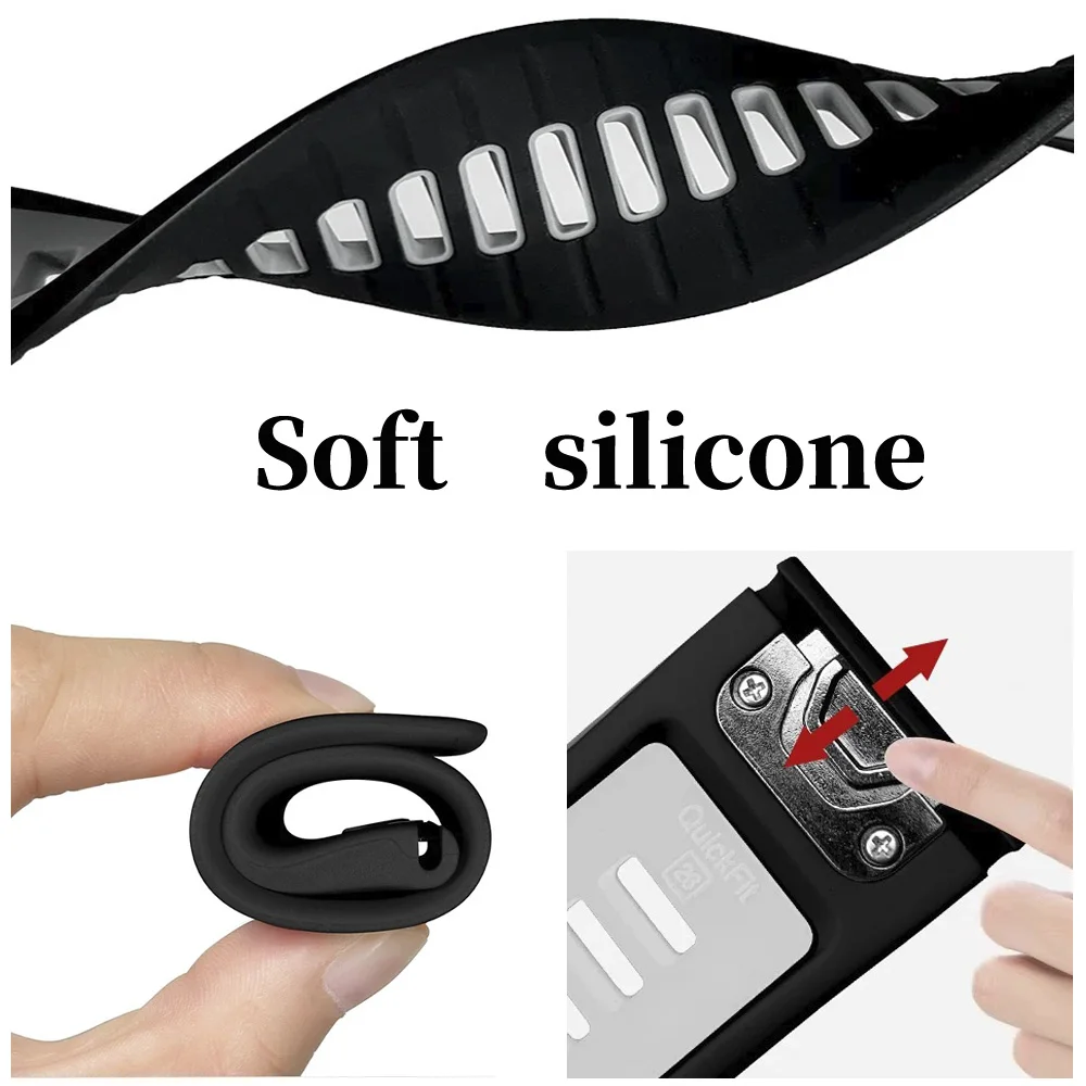 22 26 مللي متر سيليكون حزام الساعات ل Garmin Fenix 8 7 7X 6X 6 Pro 5 5XPlus Epix Gen2 Enduro2 المعصم QuickFit الإصدار سوار