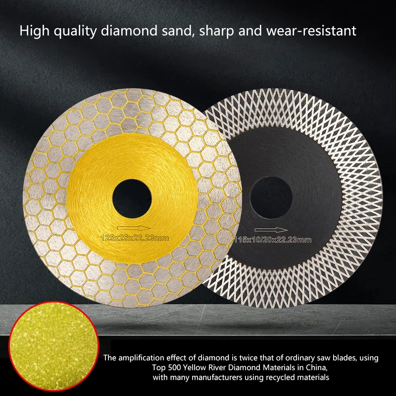 115-125mm Diamond Cutting Disc Tile Ceramic Dry Cutting And Grinding Circular Saw Blade Power Rotory Tool